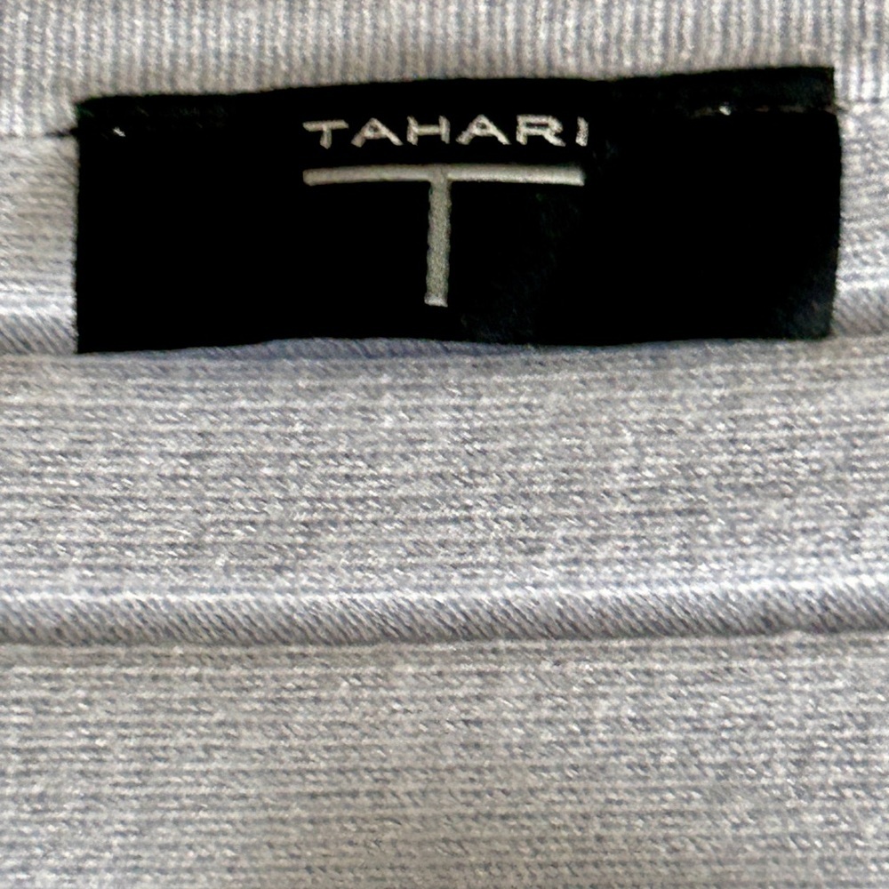 Tahari blue Ribbed Knit Top Long Sleeves Sz M​ - Picture 2 of 13